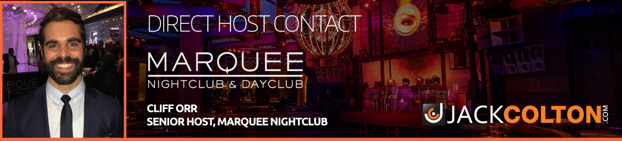 Marquee bottle service